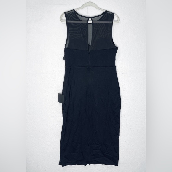 Lulus Sophisticated Debut Black Mesh Sleeveless Bodycon Midi Dress XL Sexy - Picture 6 of 13